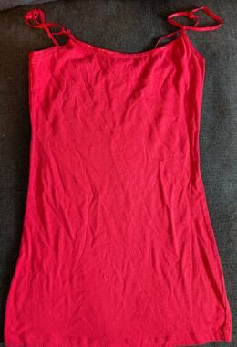Red Strappy Camisole Top Size Small